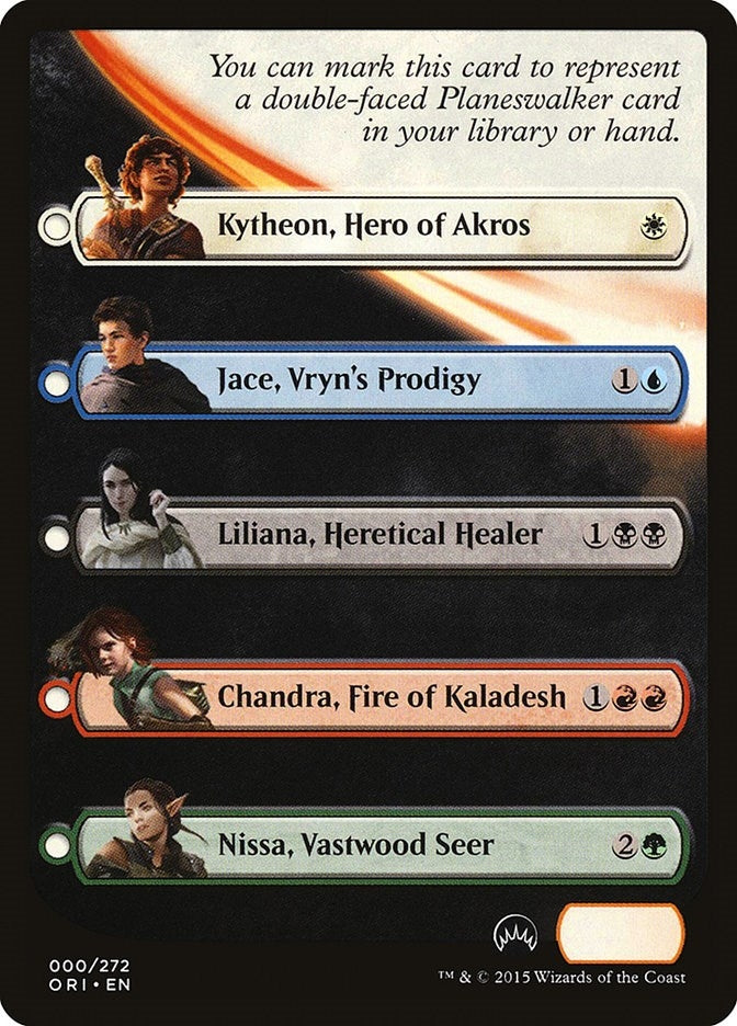 Checklist Card - Magic Origins (Planeswalker) (0) [ORI] - MTG Single