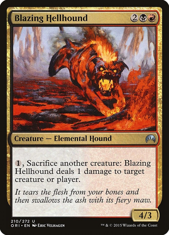 Blazing Hellhound (210) [ORI] - MTG Single