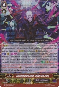 Abominable One Gilles de Rais (SP) (308) [G-BT03] - Cardfight Vanguard Single