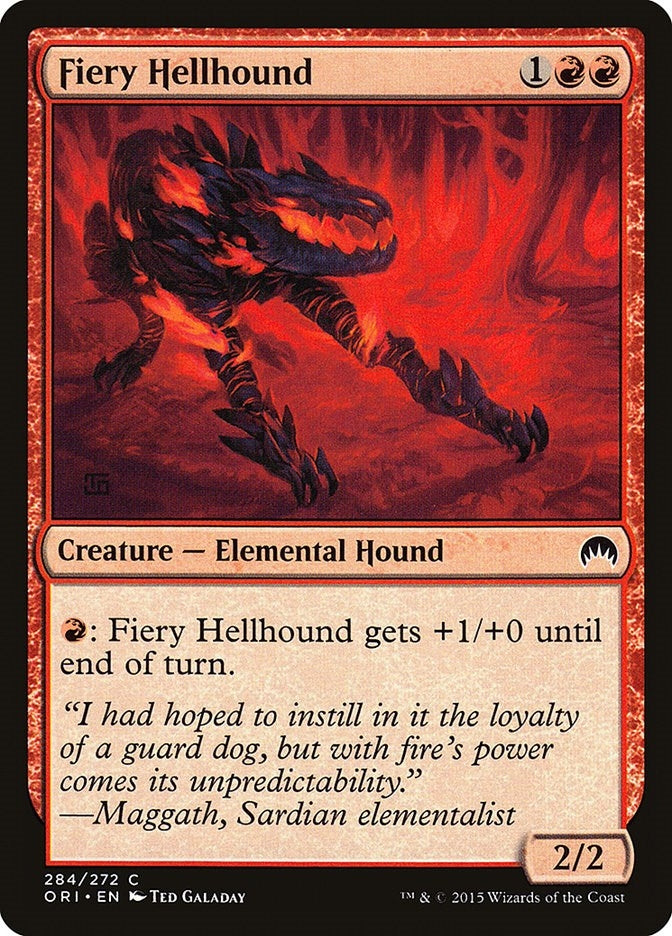 Fiery Hellhound (284) [ORI] - MTG Single