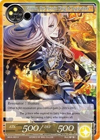 Grimm the Heroic King of Aspiration (3) [MOA] - Force of Will Single