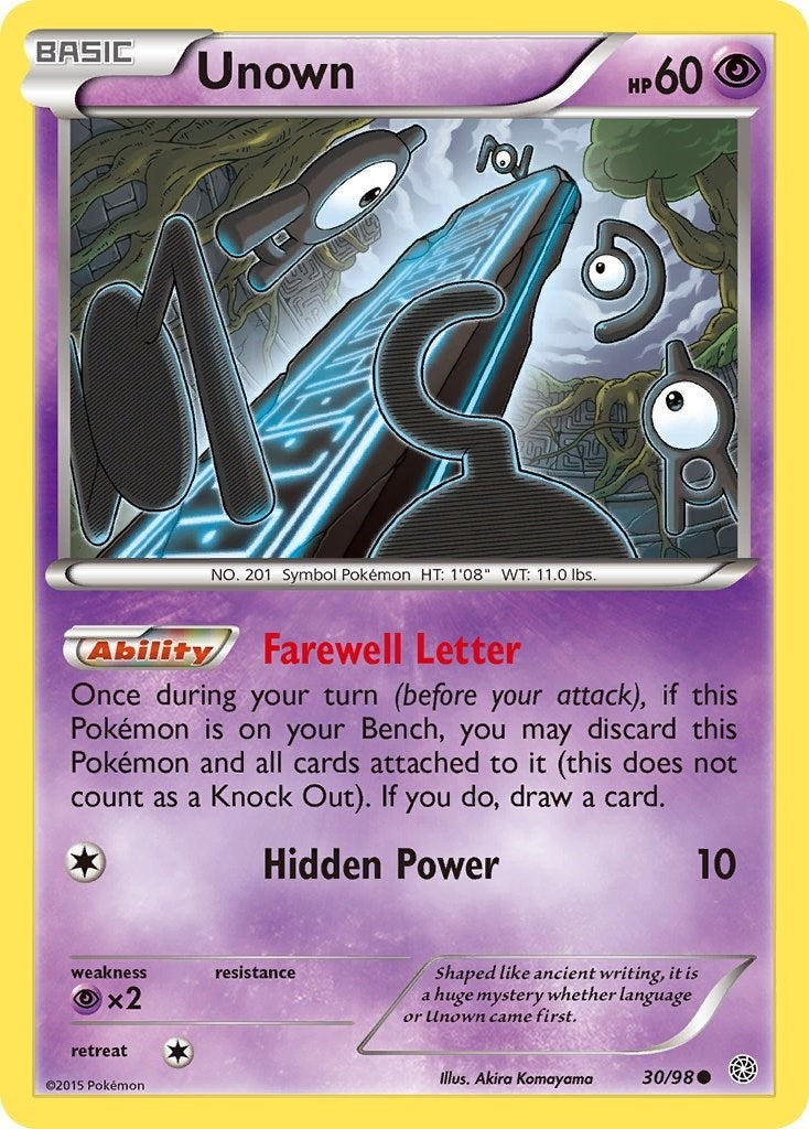 Image for Unown (30/98) (XY - Ancient Origins) - Pokemon
