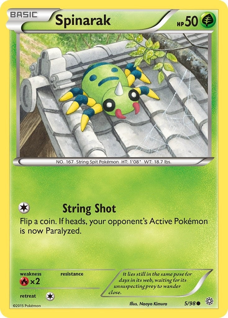 Image for Spinarak (5/98) (XY - Ancient Origins) - Pokemon