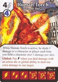 Human Torch - ’Flame On!’ (10) - Dice Masters Single