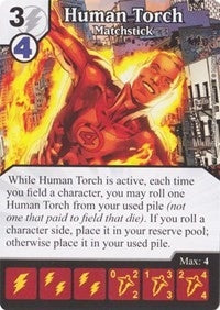 Human Torch - Matchstick (11) - Dice Masters Single