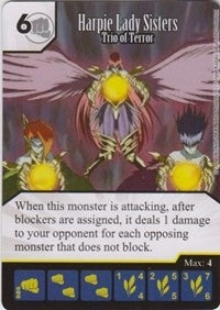 Harpie Lady Sisters - Trio of Terror (86) - Dice Masters Single