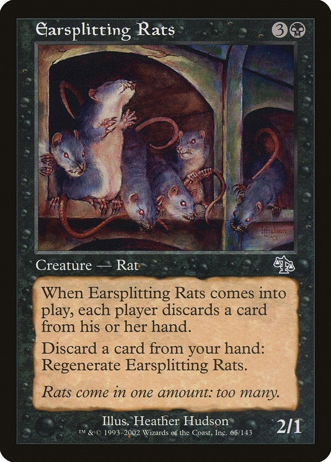 Earsplitting Rats (65) [JUD] - MTG Single