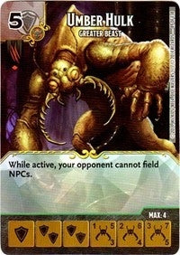 Umber Hulk - Greater Beast (89) - Dice Masters Single