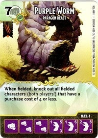 Purple Worm - Paragon Beast (114) - Dice Masters Single