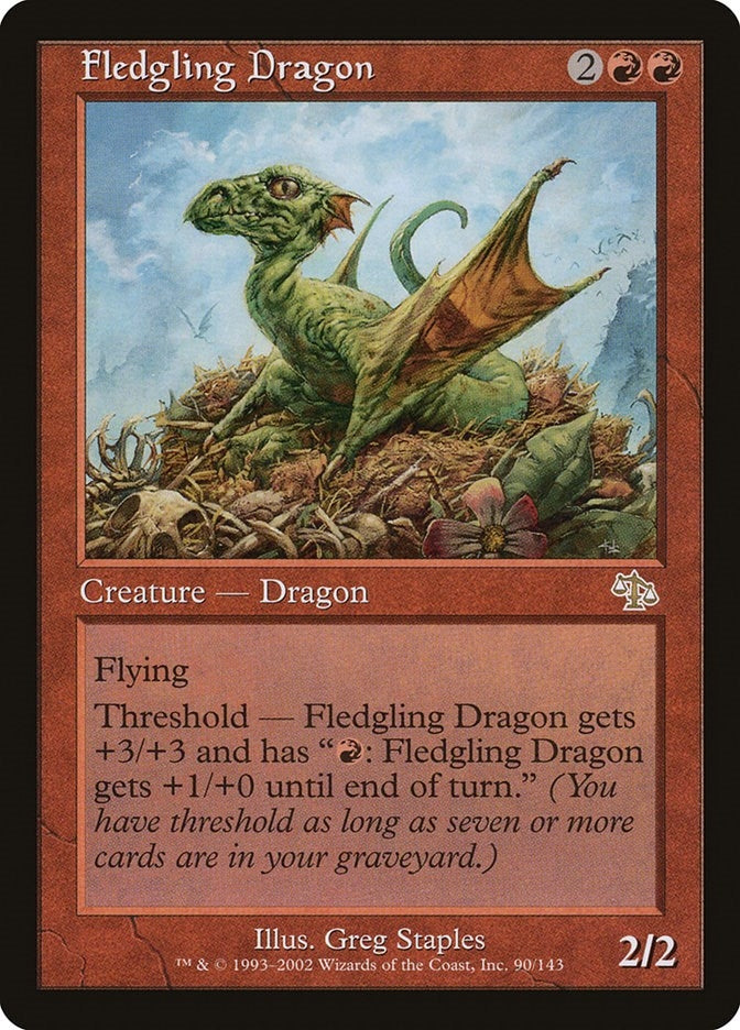 Fledgling Dragon (90) [JUD] - MTG Single