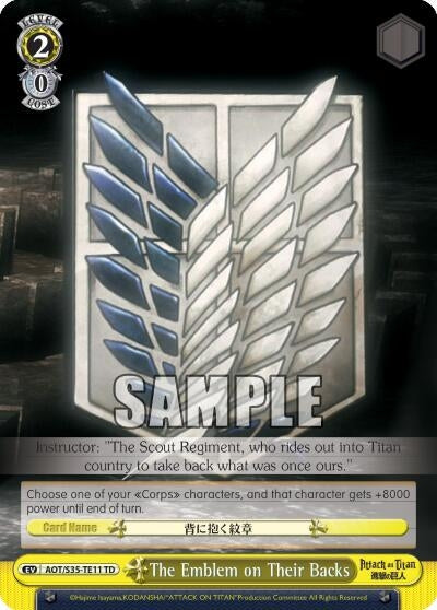 The Emblem on Their Backs (3511) [AOT/S35] - Weiss Schwarz Single
