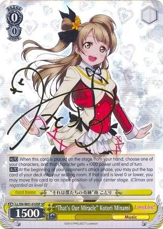 ’That’s Our Miracle’ Kotori Minami (SP) (1010) [LL/EN-W01] - Weiss Schwarz Single