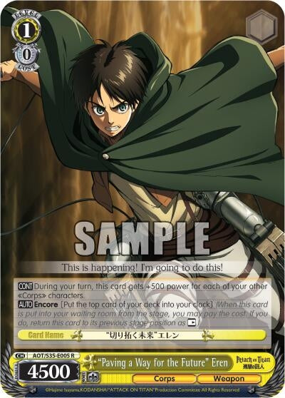 ’Paving a Way for the Future’ Eren (35005) [AOT/S35] - Weiss Schwarz Single