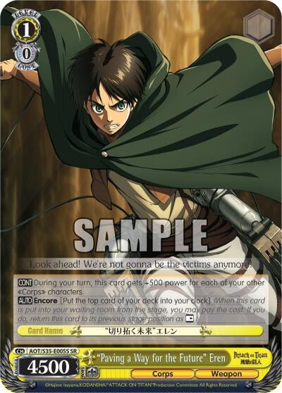 ’Paving a Way for the Future’ Eren (SR) (35005) [AOT/S35] - Weiss Schwarz Single