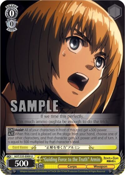 ’Guiding Force to the Truth’ Armin (35009) [AOT/S35] - Weiss Schwarz Single