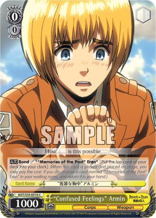 ’Confused Feelings’ Armin (35016) [AOT/S35] - Weiss Schwarz Single