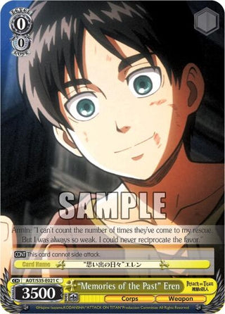 ’Memories of the Past’ Eren (35021) [AOT/S35] - Weiss Schwarz Single