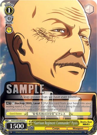 ’Garrison Regiment Commander’ Pyxis (35022) [AOT/S35] - Weiss Schwarz Single