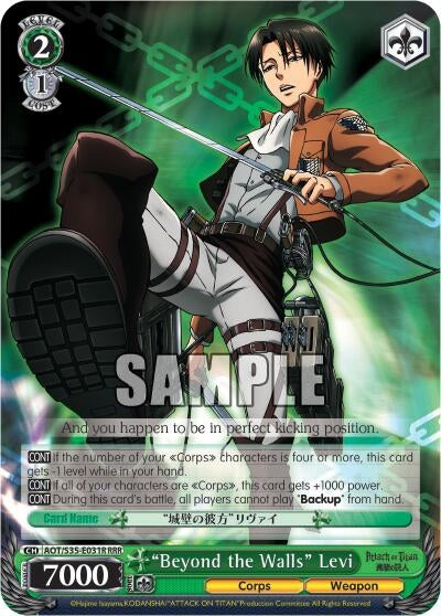 ’Beyond the Walls’ Levi (RRR) (35031) [AOT/S35] - Weiss Schwarz Single