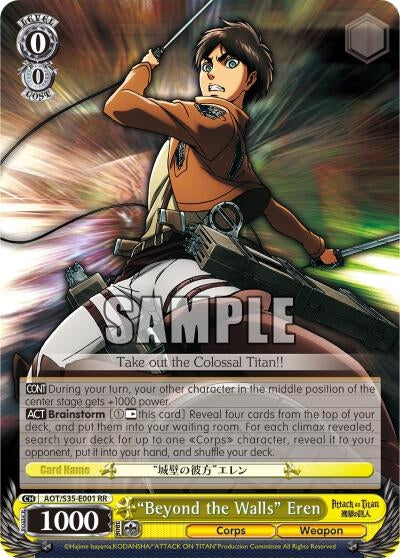 ’Beyond the Walls’ Eren (35001) [AOT/S35] - Weiss Schwarz Single