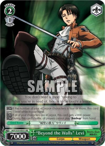 ’Beyond the Walls’ Levi (35031) [AOT/S35] - Weiss Schwarz Single