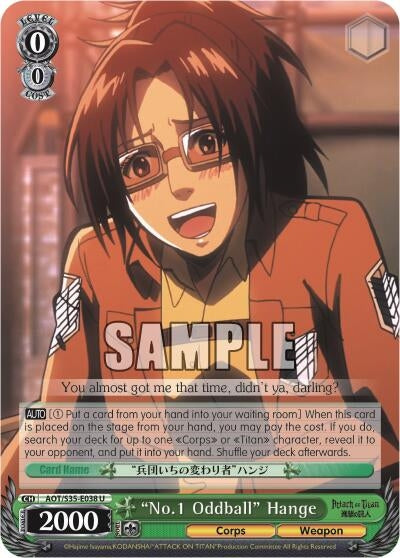 ’No.1 Oddball’ Hange (35038) [AOT/S35] - Weiss Schwarz Single