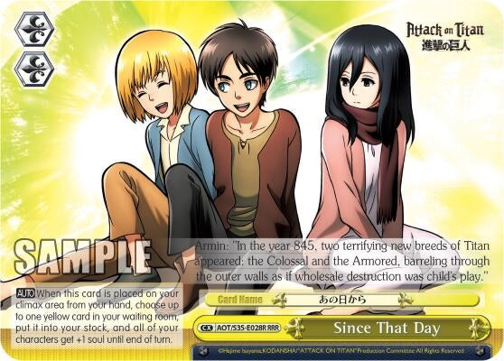 Since That Day (RRR) (35028) [AOT/S35] - Weiss Schwarz Single