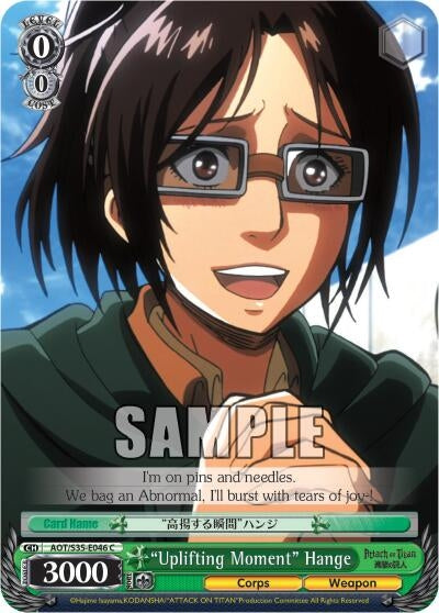 ’Uplifting Moment’ Hange (35046) [AOT/S35] - Weiss Schwarz Single