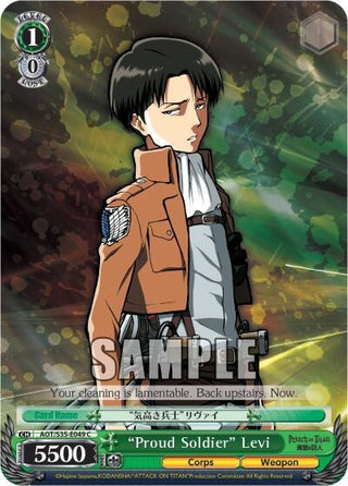 ’Proud Soldier’ Levi (35049) [AOT/S35] - Weiss Schwarz Single