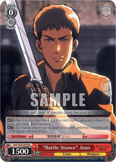 ’Battle Stance’ Jean (35059) [AOT/S35] - Weiss Schwarz Single