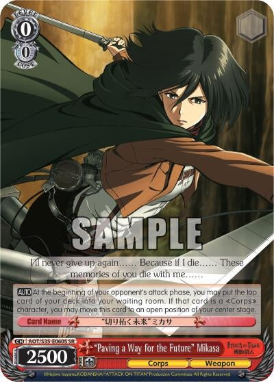 ’Paving a Way for the Future’ Mikasa (SR) (35060) [AOT/S35] - Weiss Schwarz Single