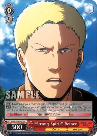 ’Strong Spirit’ Reiner (35071) [AOT/S35] - Weiss Schwarz Single