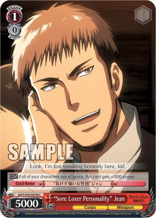 ’Sore Loser Personality’ Jean (35078) [AOT/S35] - Weiss Schwarz Single