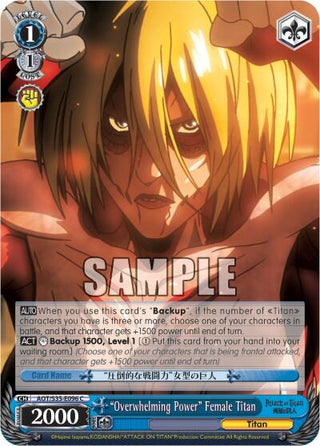 ’Overwhelming Power’ Female Titan (35096) [AOT/S35] - Weiss Schwarz Single