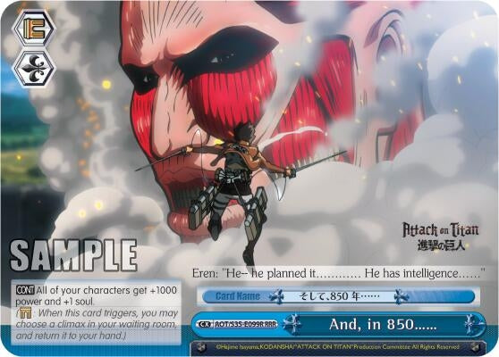 And in 850…… (RRR) (35099) [AOT/S35] - Weiss Schwarz Single