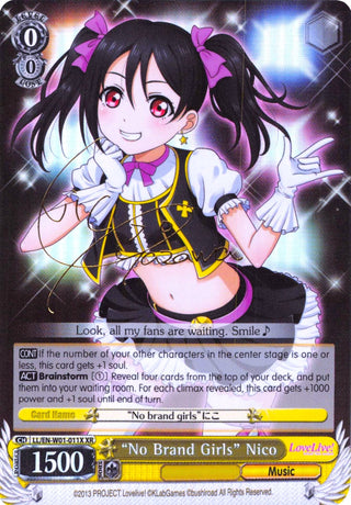 ’No Brand Girls’ Nico (XR) (1011) [LL/EN-W01] - Weiss Schwarz Single