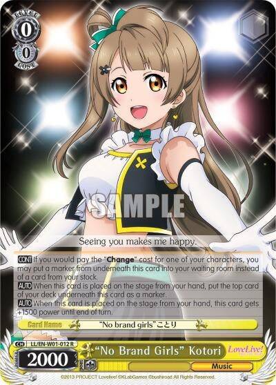 ’No Brand Girls’ Kotori (1012) [LL/EN-W01] - Weiss Schwarz Single