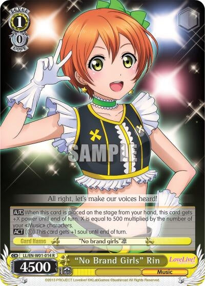 ’No Brand Girls’ Rin (1014) [LL/EN-W01] - Weiss Schwarz Single