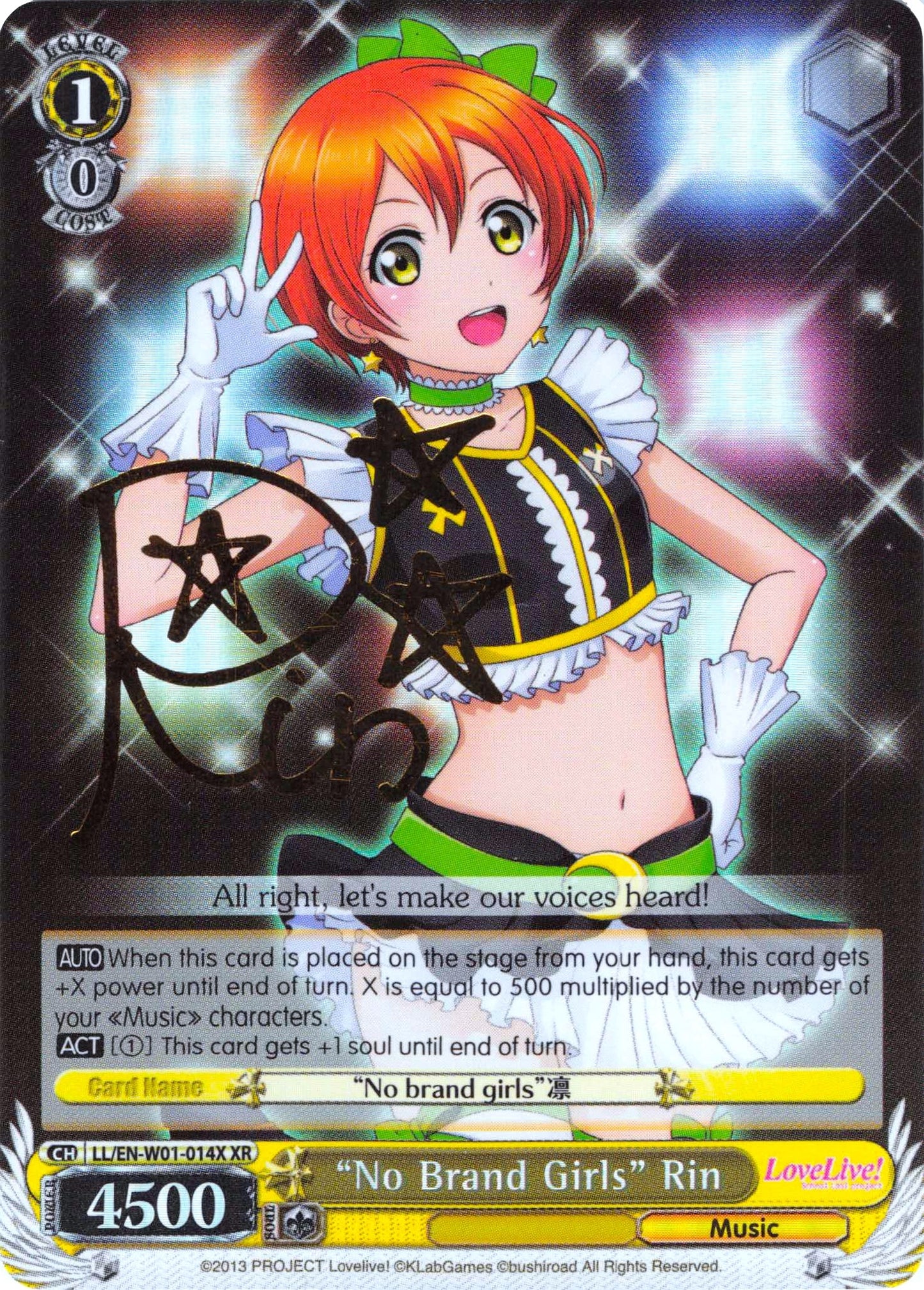 ’No Brand Girls’ Rin (XR) (1014) [LL/EN-W01] - Weiss Schwarz Single