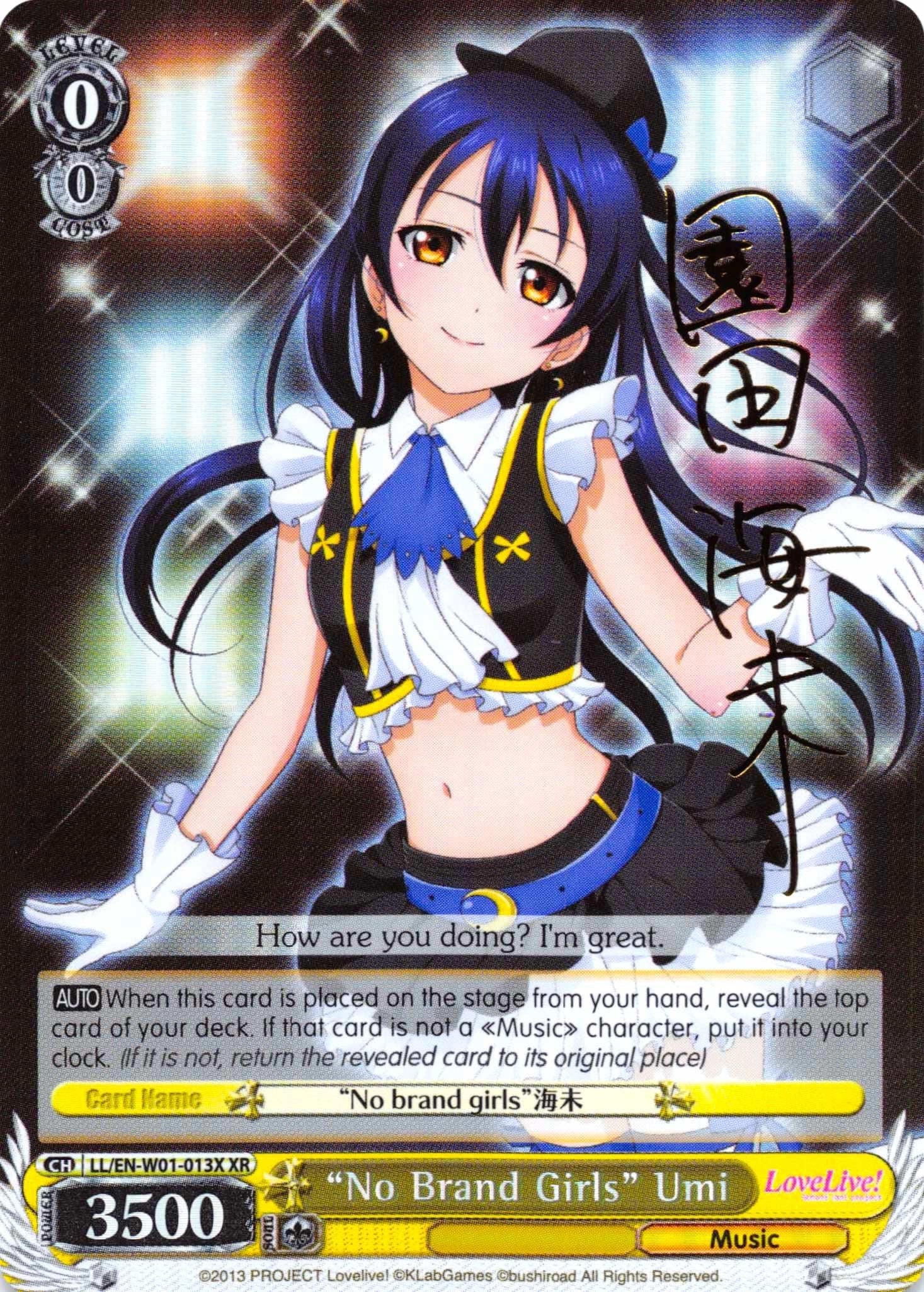 ’No Brand Girls’ Umi (XR) (1013) [LL/EN-W01] - Weiss Schwarz Single