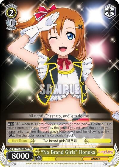 ’No Brand Girls’ Honoka (1022) [LL/EN-W01] - Weiss Schwarz Single