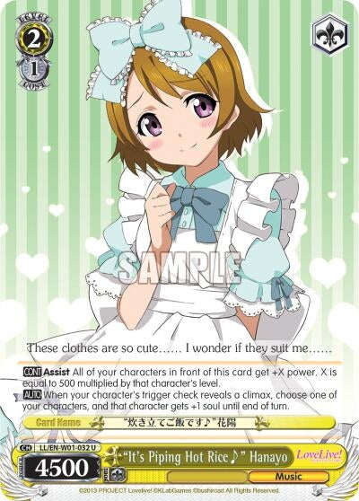 ’It’s Piping Hot Rice~’ Hanayo (1032) [LL/EN-W01] - Weiss Schwarz Single