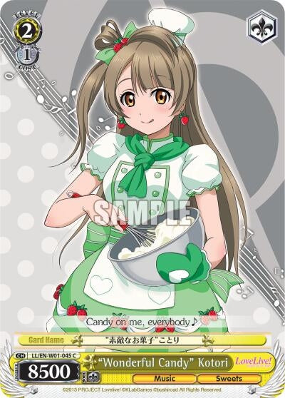 ’Wonderful Candy’ Kotori (1045) [LL/EN-W01] - Weiss Schwarz Single