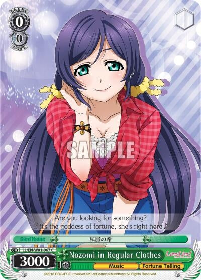 Nozomi in Regular Clothes (1067) [LL/EN-W01] - Weiss Schwarz Single