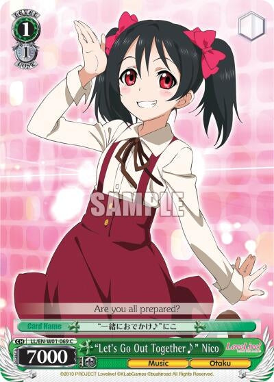 ’Let’s Go Out Together~’ Nico (1069) [LL/EN-W01] - Weiss Schwarz Single