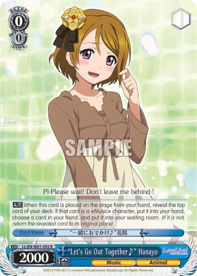 ’Let’s Go Out Together~’ Hanayo (1092) [LL/EN-W01] - Weiss Schwarz Single