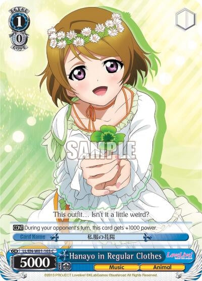 Hanayo in Regular Clothes (1103) [LL/EN-W01] - Weiss Schwarz Single