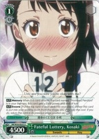 Fateful Lottery Kosaki (30035) [NK/W30] - Weiss Schwarz Single