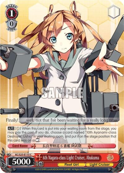 6th Nagara-class Light Cruiser Abukuma (25115) [KC/S25] - Weiss Schwarz Single