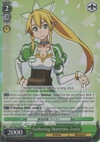 Gathering Materials Leafa (Parallel Foil) (2306) [SAO/SE23] - Weiss Schwarz Single